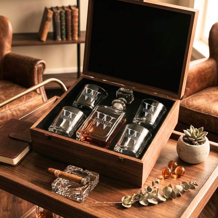 Whiskey Decanter Gift Set